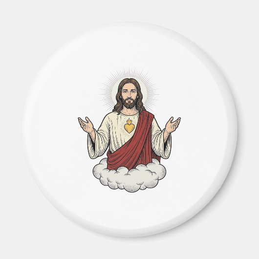 聖心のヴィンテージ彫刻デザイン奉納_1 マグネット (正面)