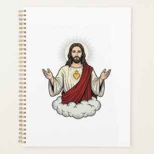 聖心の祈りのビンテージ風彫刻デザイン_1 プランナー手帳
