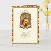 聖心イエス神父叙任 優雅 カード (黄色い花)