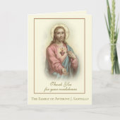 聖心イエス カトリック 弔慰 感謝状 サンキューカード (正面)