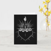 聖心無原罪のマリア メンズ レディース カトリック ヴァージン カード (黄色い花)