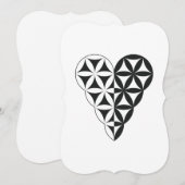 聖心 - 命の鼓動, デュアルホワイト/ブラック。 招待状 (正面/裏面)