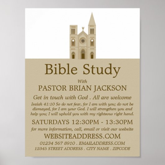 聖教会、キリスト教聖書クラス広告 ポスター (正面)