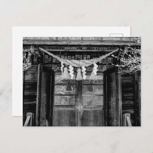 聖日本の綱付き寺院の扉 ポストカード (正面/裏面)