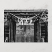 聖日本の綱付き寺院の扉 ポストカード (正面)