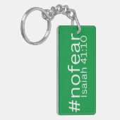 聖書お気に入りの聖句デザインイザヤ41:10聖なる書物、 経典 キーホルダー (正面左)