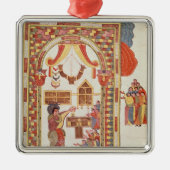 "聖書からのエルサレムの寺院 メタルオーナメント (正面)