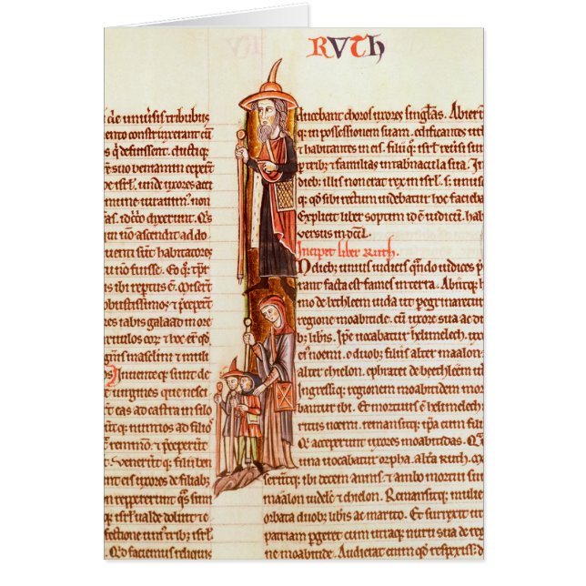 聖書からの氏21 fol.97ルースおよびBoaz、 (正面)