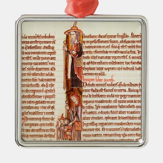 聖書からの氏21 fol.97ルースおよびBoaz、 メタルオーナメント (正面)