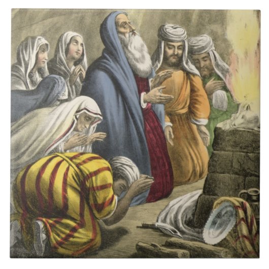 聖書からの避難所を、残すことのノアの犠牲 タイル (正面)