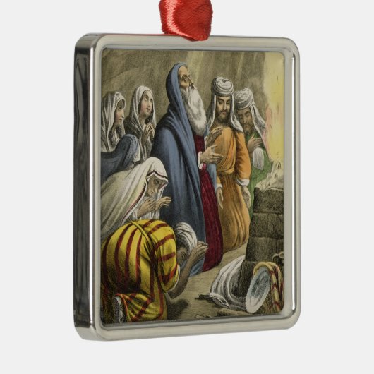 聖書からの避難所を、残すことのノアの犠牲 メタルオーナメント (右)