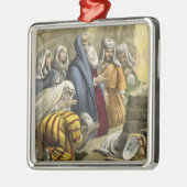 聖書からの避難所を、残すことのノアの犠牲 メタルオーナメント (左)