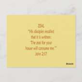 聖書が~ゼアル聖なる書物、 経典~フラッシュカードを持つ ポストカード (裏面)