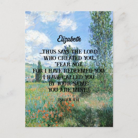 聖書ではない聖句自然アートワークキリスト教の贈り物 ポストカード (正面)