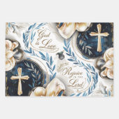 聖書と鳩:行動への信仰 ラッピングペーパーシート (正面3)