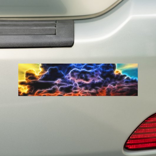 聖書に電化されたクムルスクラウドスカイスケープ バンパーステッカー (車上)