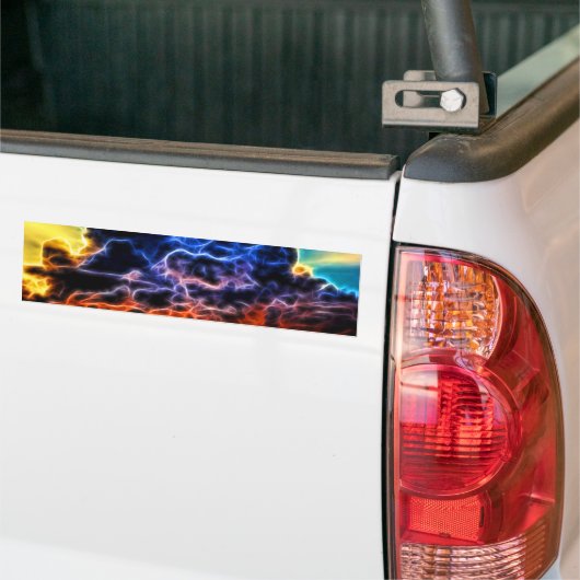 聖書に電化されたクムルスクラウドスカイスケープ バンパーステッカー (トラック上)