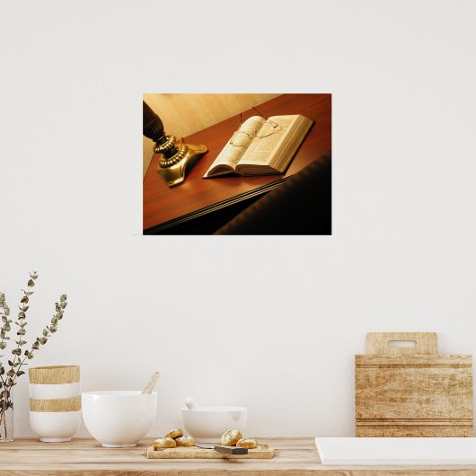 聖書のある机 ポスター (キッチン)