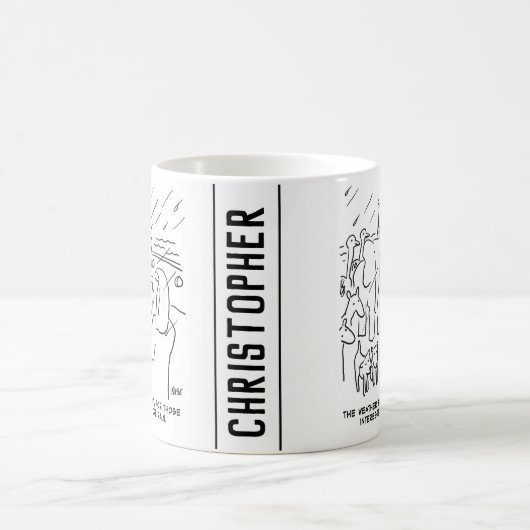 聖書のおもしろい勉強またはノアの箱舟の聖書の物語 コーヒーマグカップ (中央)