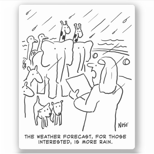 聖書のおもしろい勉強またはノアの箱舟の聖書の物語 シール (正面)