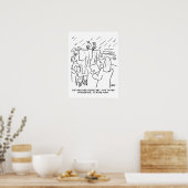 聖書のおもしろい勉強またはノアの箱舟の聖書の物語 ポスター (キッチン)