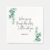 聖書のイザヤ広場の詩 スタンダードカクテルナプキン (正面)