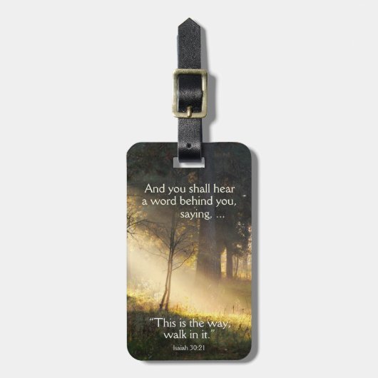 聖書のイザヤ書30この道を歩むのだ。 ラゲッジタグ (正面縦)