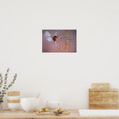 聖書のイザヤ書40:31鳥と共やる気を起こさせるに ポスター (キッチン)