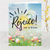 聖書のイースターグリーティングカード カード (黄色い花)