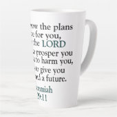 聖書のエレミヤ節29:11 カフェラテマグ (右アングル)