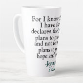 聖書のエレミヤ節29:11 カフェラテマグ (左アングル)