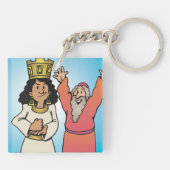 聖書のクイーンと預言者の信仰に基づくキャラクター キーホルダー (裏面)