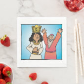 聖書のクイーンと預言者の信仰に基づくキャラクター スタンダードランチョンナプキン (インサイチュ)