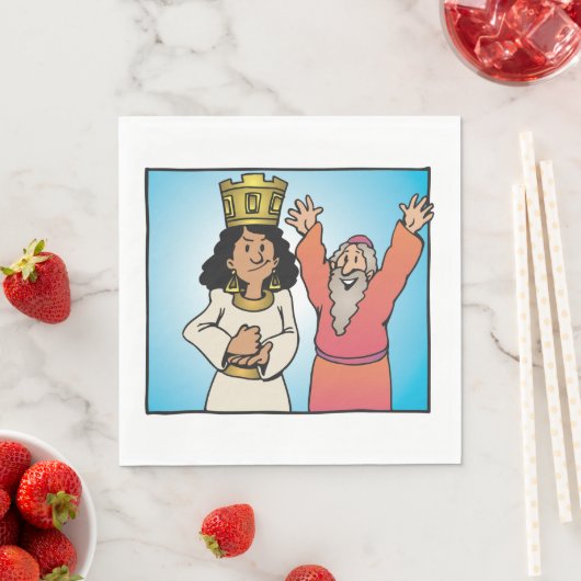 聖書のクイーンと預言者の信仰に基づくキャラクター スタンダードランチョンナプキン (インサイチュ)