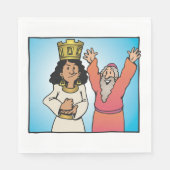 聖書のクイーンと預言者の信仰に基づくキャラクター スタンダードランチョンナプキン (正面)