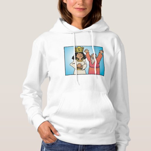 聖書のクイーンと預言者の信仰に基づくキャラクター パーカ (正面)