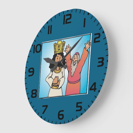 聖書のクイーンと預言者の信仰に基づくキャラクター ラージ壁時計 (傾斜)