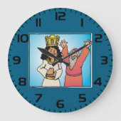 聖書のクイーンと預言者の信仰に基づくキャラクター ラージ壁時計 (正面)