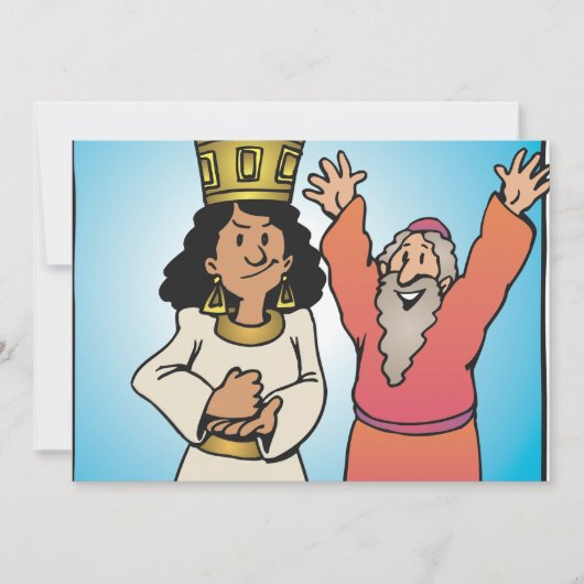 聖書のクイーンと預言者の信仰に基づくキャラクター 招待状 (正面)