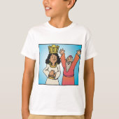 聖書のクイーンと預言者の信仰に基づくキャラクター Tシャツ (正面)