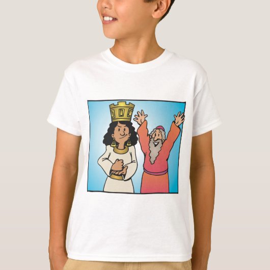 聖書のクイーンと預言者の信仰に基づくキャラクター Tシャツ (正面)