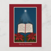 聖書のクリスマスメッセージを開けて下さい シーズンポストカード (正面)