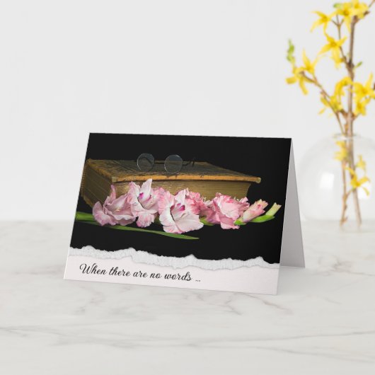 聖書のグラジオラスとグラスの共感性 カード (黄色い花)