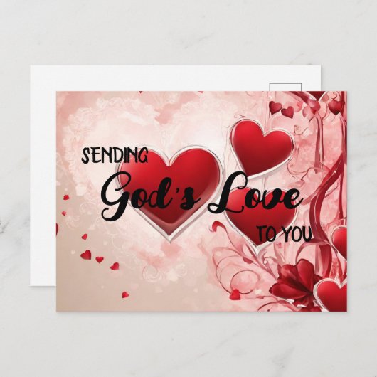 聖書のグリーティング ポストカード 神の愛 (正面/裏面)