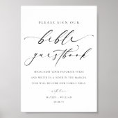 聖書のゲストブック結婚に署名する ポスター (正面)