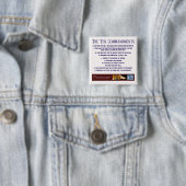 聖書のシンボルや象徴"10の命令"ボタン(青い) 缶バッジ (インサイチュ)