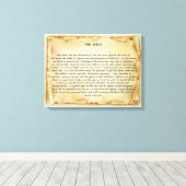 聖書のスクロールキャンバス キャンバスプリント (インサイチュ (ウッドフロア))