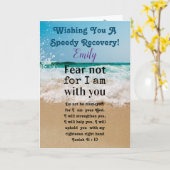 聖書のパーソナライズされた聖句クリスチャンが元気になる カード (黄色い花)