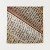 聖書のページ書のテクスチャ タペストリー (正面(横))