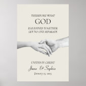 聖書のマタイ19:6 -結婚キリスト教の信仰 ポスター (正面)